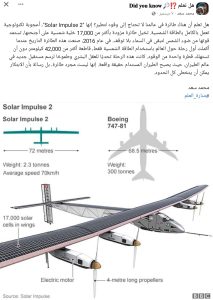 طائرة بالطاقة الشمسية